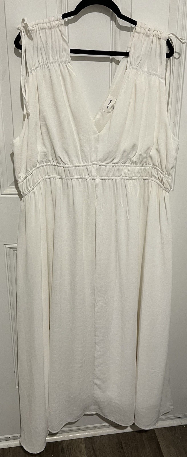 NWT Heyson White Sleeveless Goddess Maxi Dress Sz 3XL Beach Sorority  Summer