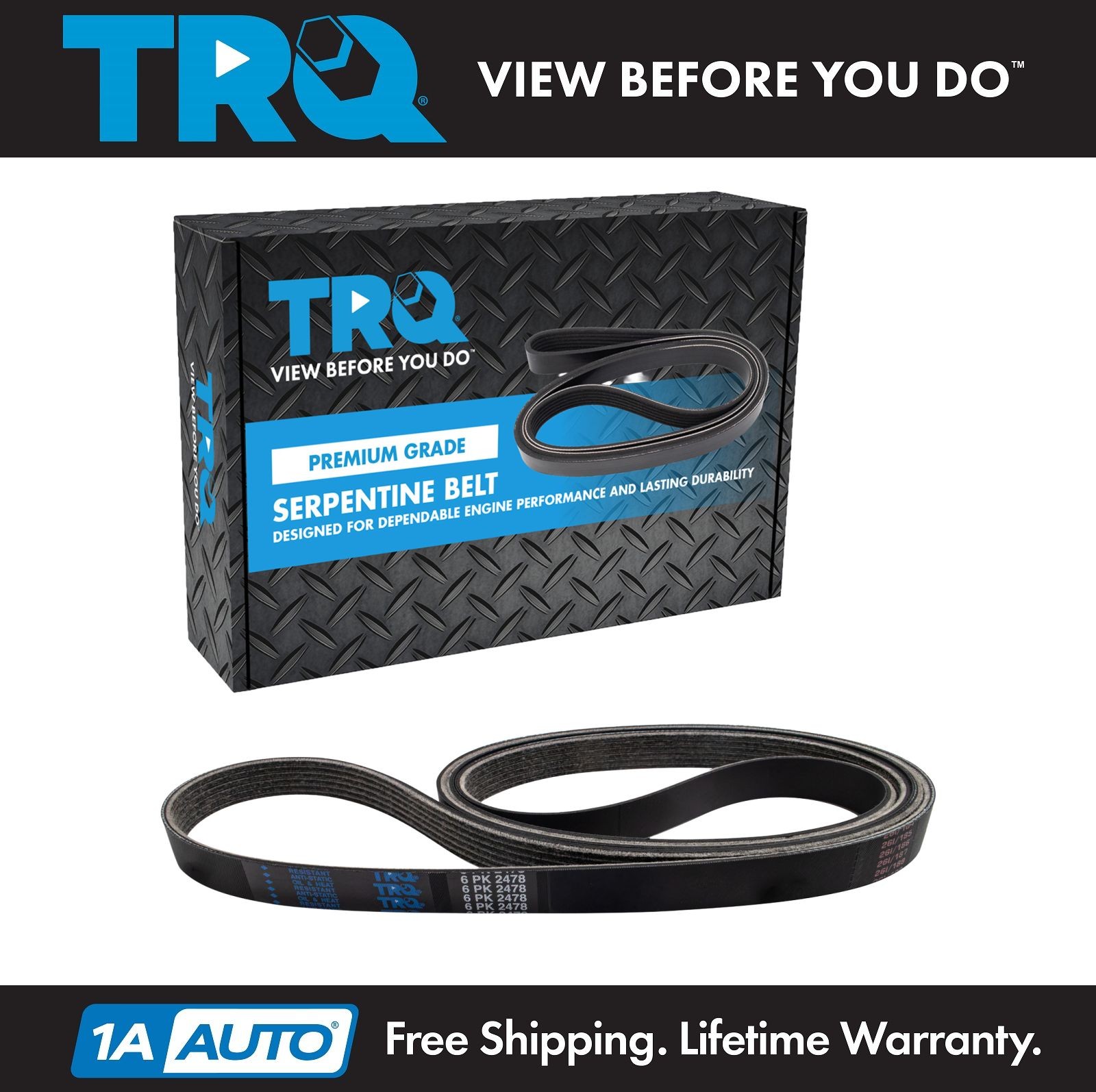 TRQ Serpentine Belt, serpantine belt, serpantine, serpentine Fits Various Vehicl
