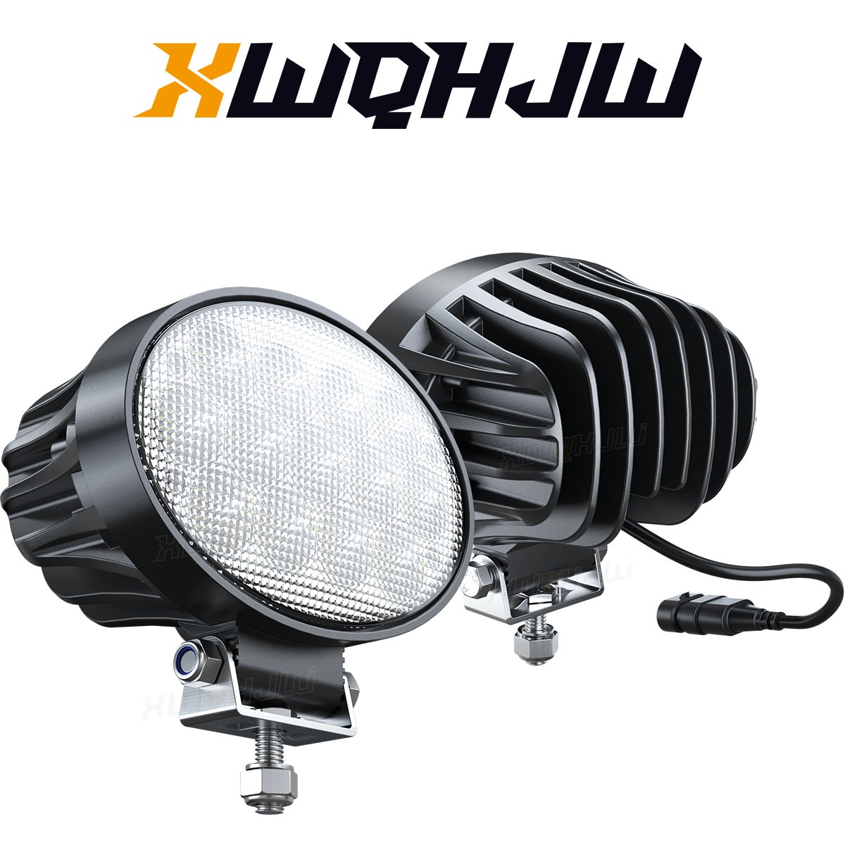 2Pcs ROUND 48W LED Work Lights High Beam LED Headlight Compatible with DEERE