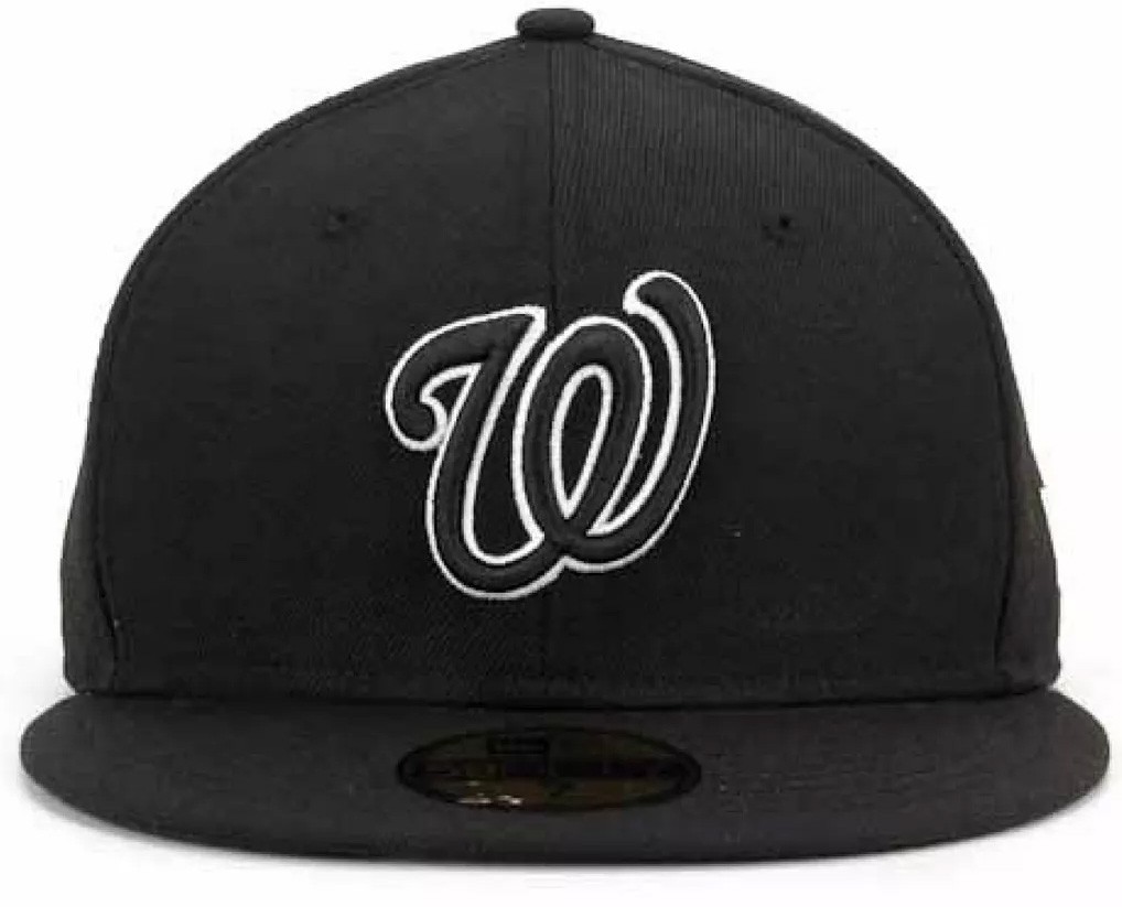 NEW Authentic MLB Washington Nationals Black White New Era 59Fifty Fitted Hat