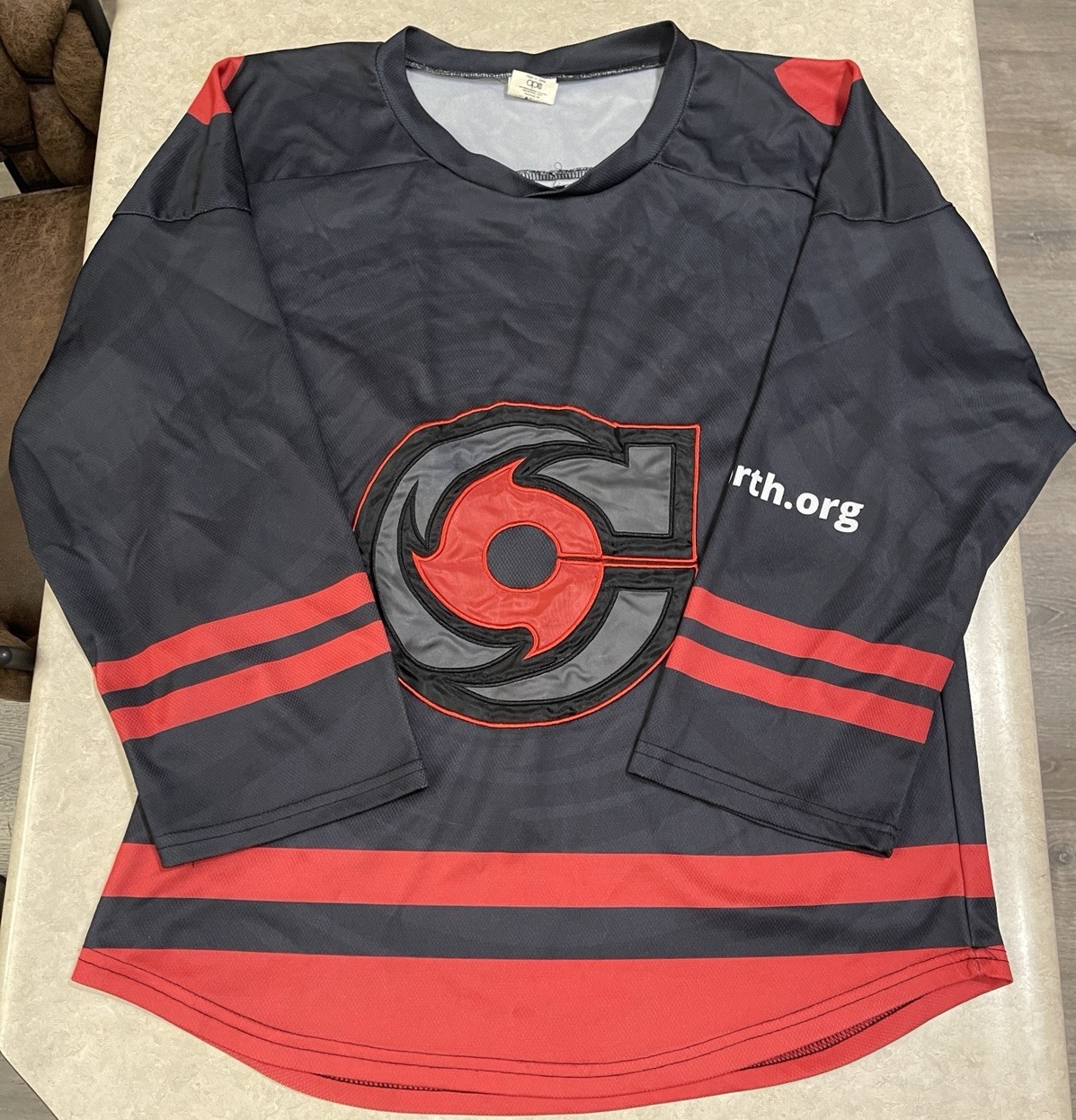 Cincinnati Cyclones Hockey Jersey Men\'s Sz Medium Hoxworth Black Red #23 Cincinnati Cyclones Hockey Jersey Men\'s Sz Medium Hoxworth Black Red #23