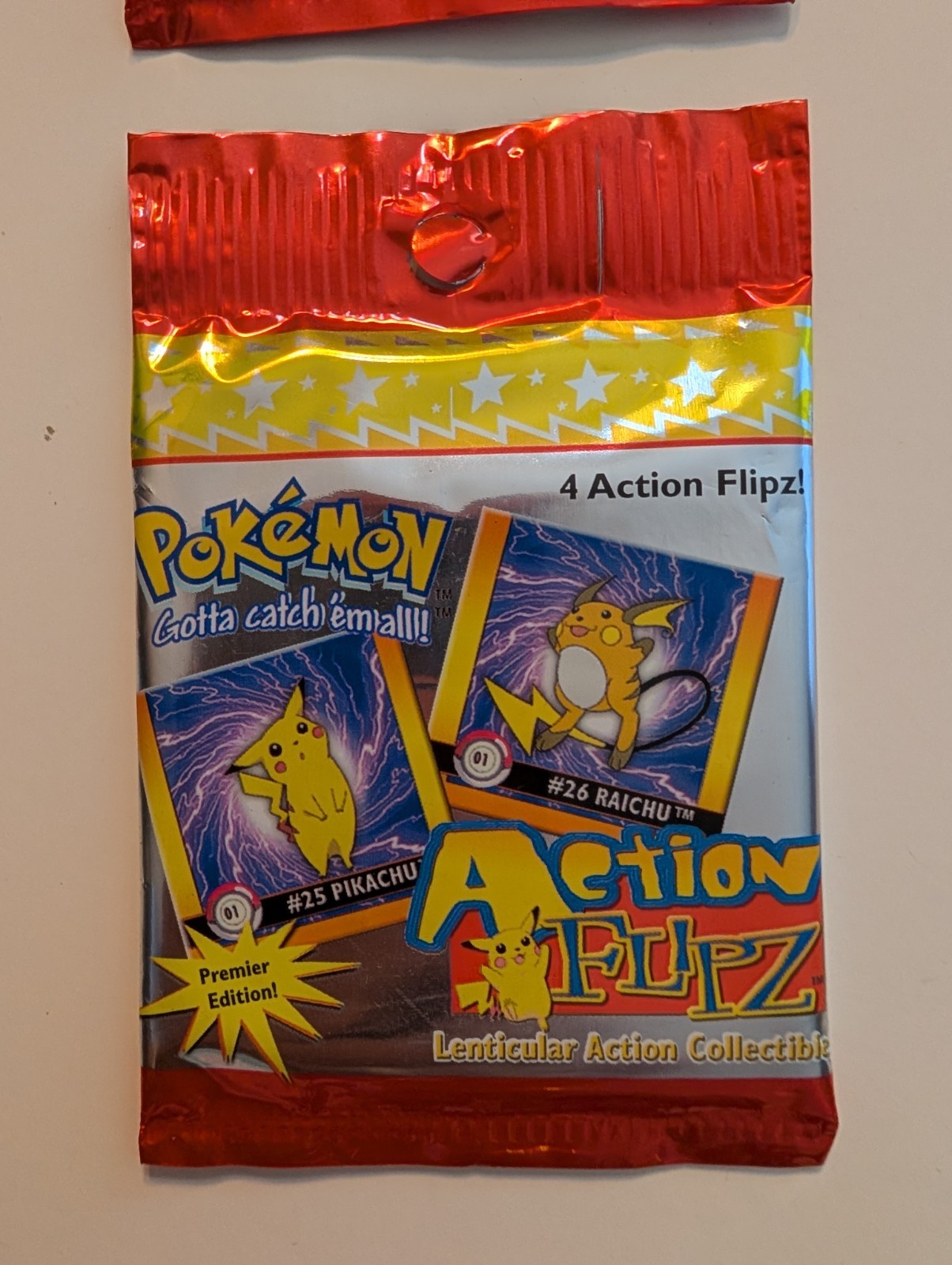 1999 Vintage Pokemon Artbox Action Flipz Booster Pack- Factory Sealed Premier Ed 1999 Vintage Pokemon Artbox Action Flipz Booster Pack- Factory Sealed Premier Ed