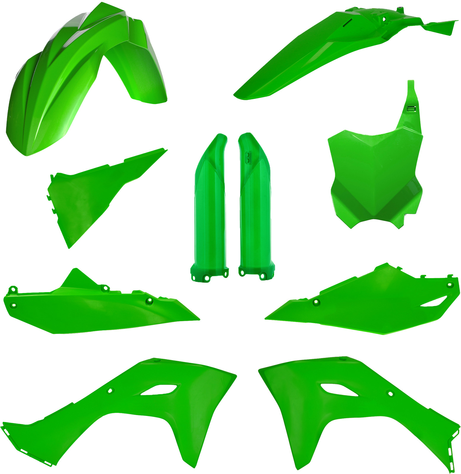 ACERBIS - Full Plastic Kit for Kawasaki Original `24 Green | 2983570006 ACERBIS - Full Plastic Kit for Kawasaki Original `24 Green | 2983570006