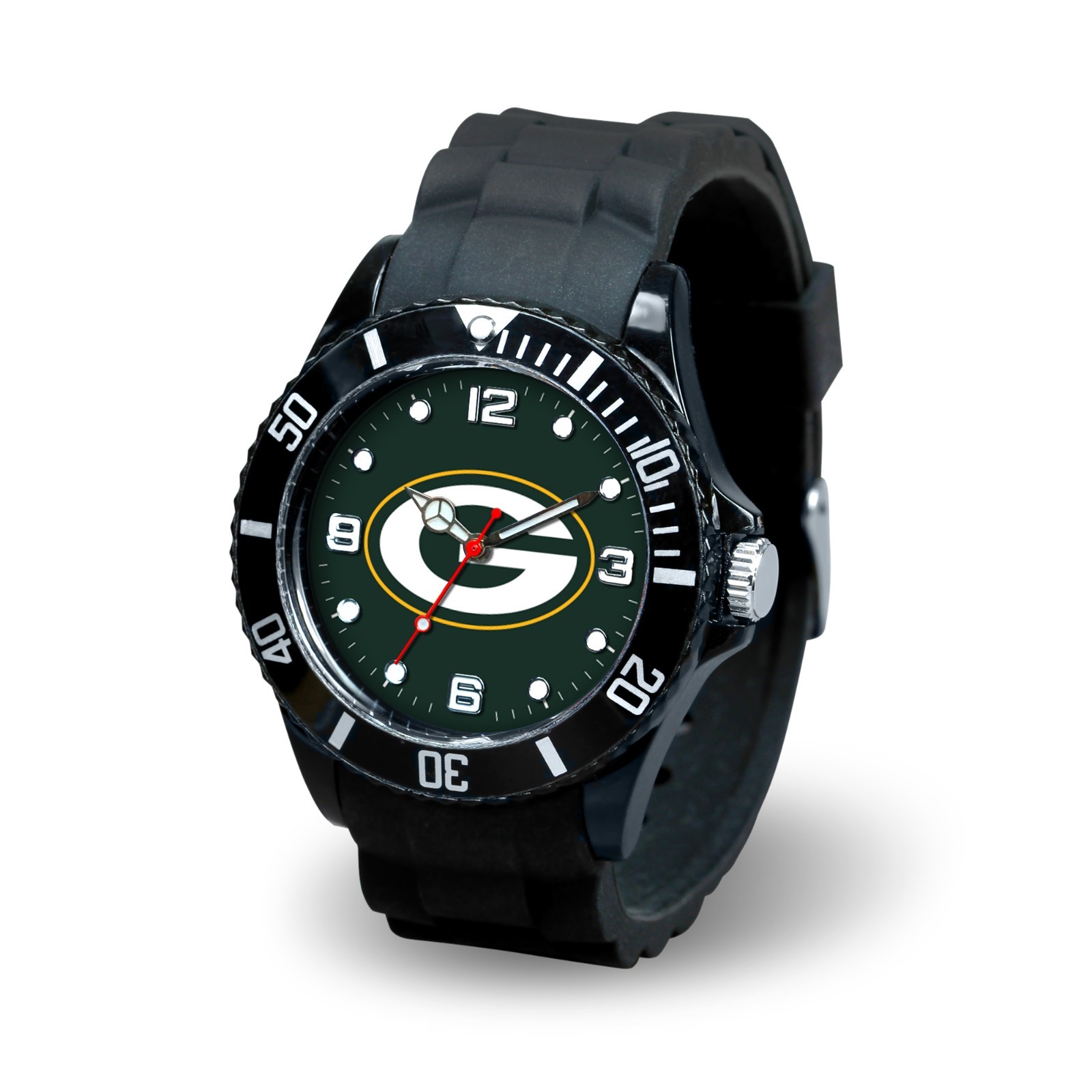 Green Bay Packers Men\'s Black watch - Packers Gifts for Men - NFL Spirit Watch