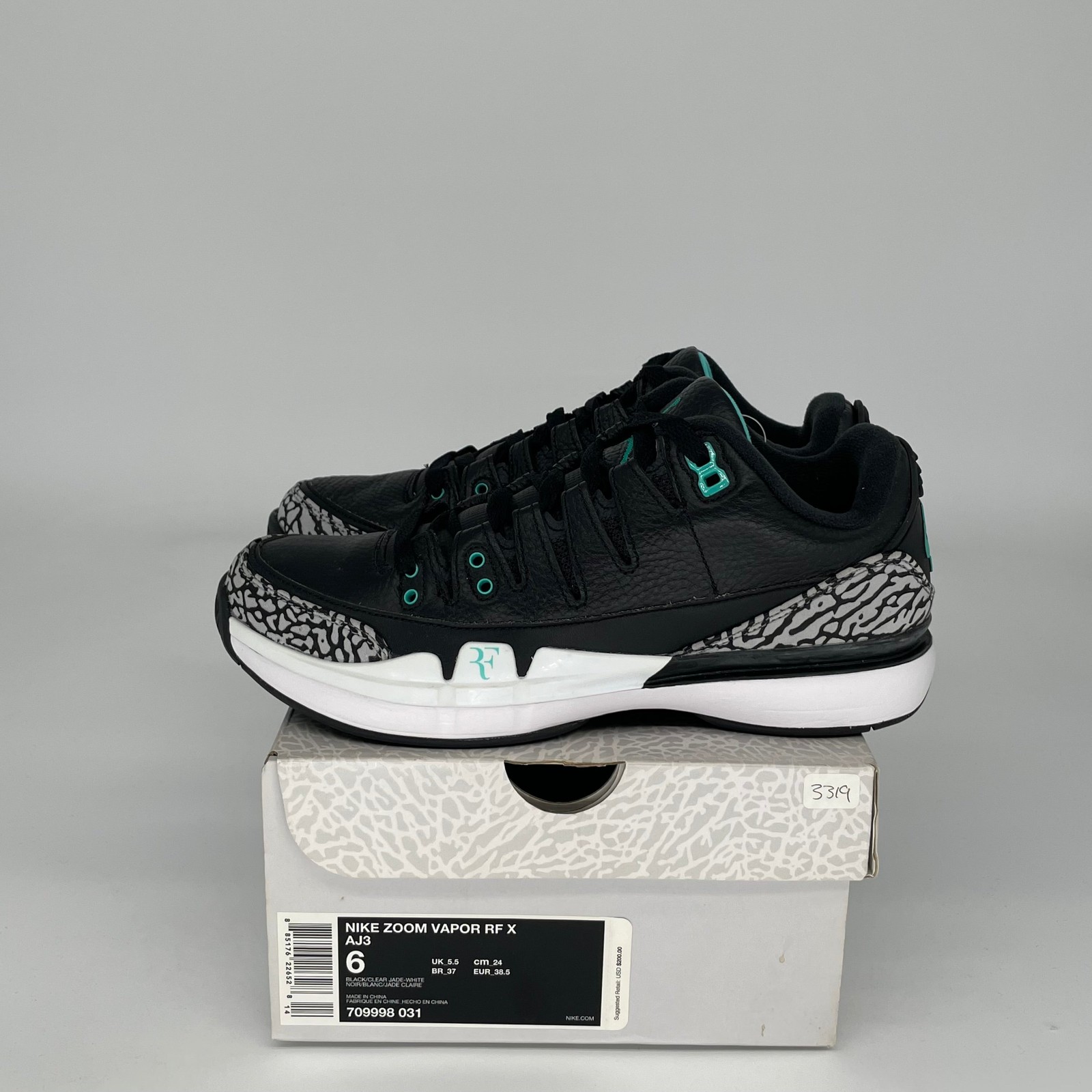 Size 6M/7.5W - Nike Zoom Vapor AJ3 atmos Jade 709998-031 Size 6M/7.5W - Nike Zoom Vapor AJ3 atmos Jade 709998-031