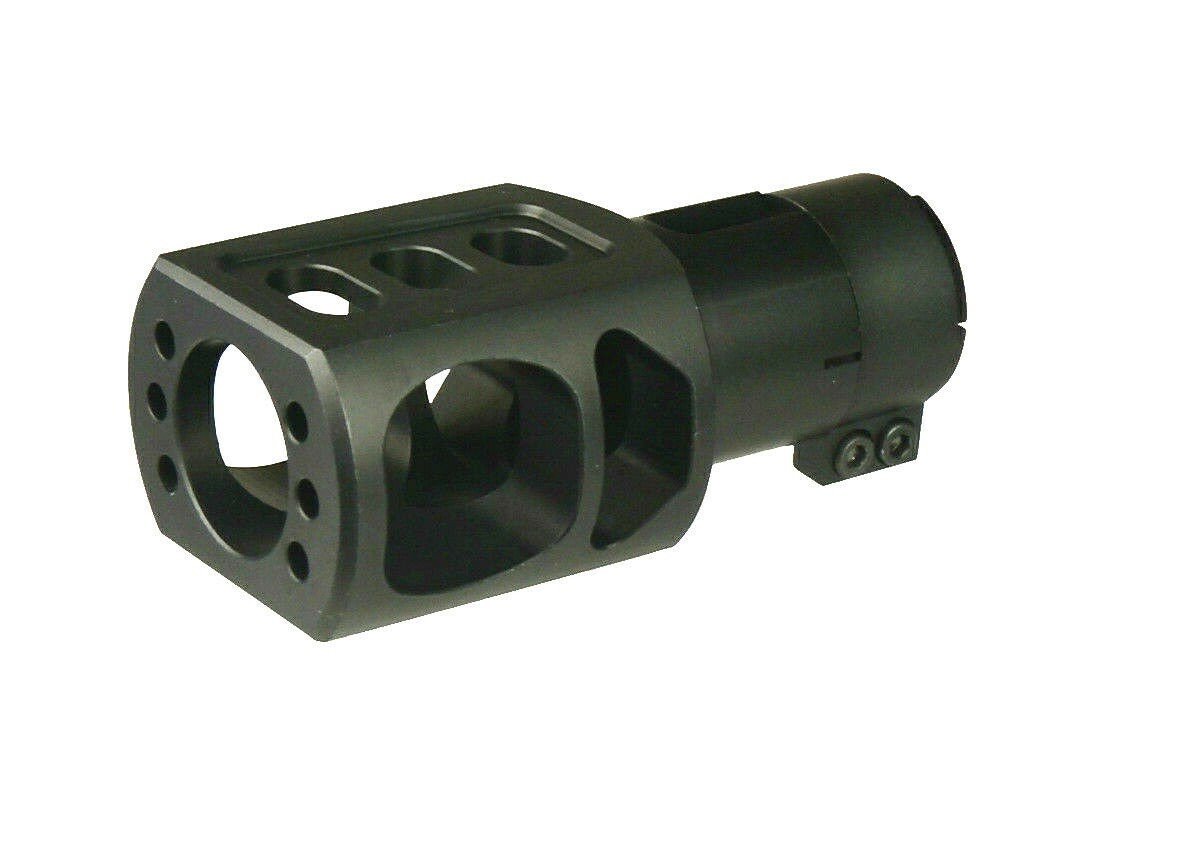 Shotgun Tanker Muzzle Brake Clamp On Slip Over, Aluminum For Remington 870 12ga 
