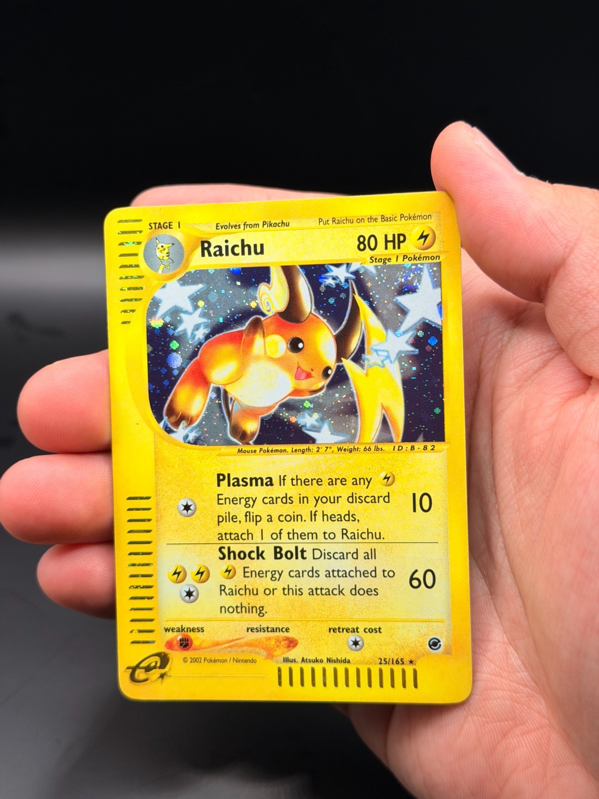 2002 Pokemon Expedition En Holo #012/165 Raichu *NM* PSA 8 Contender