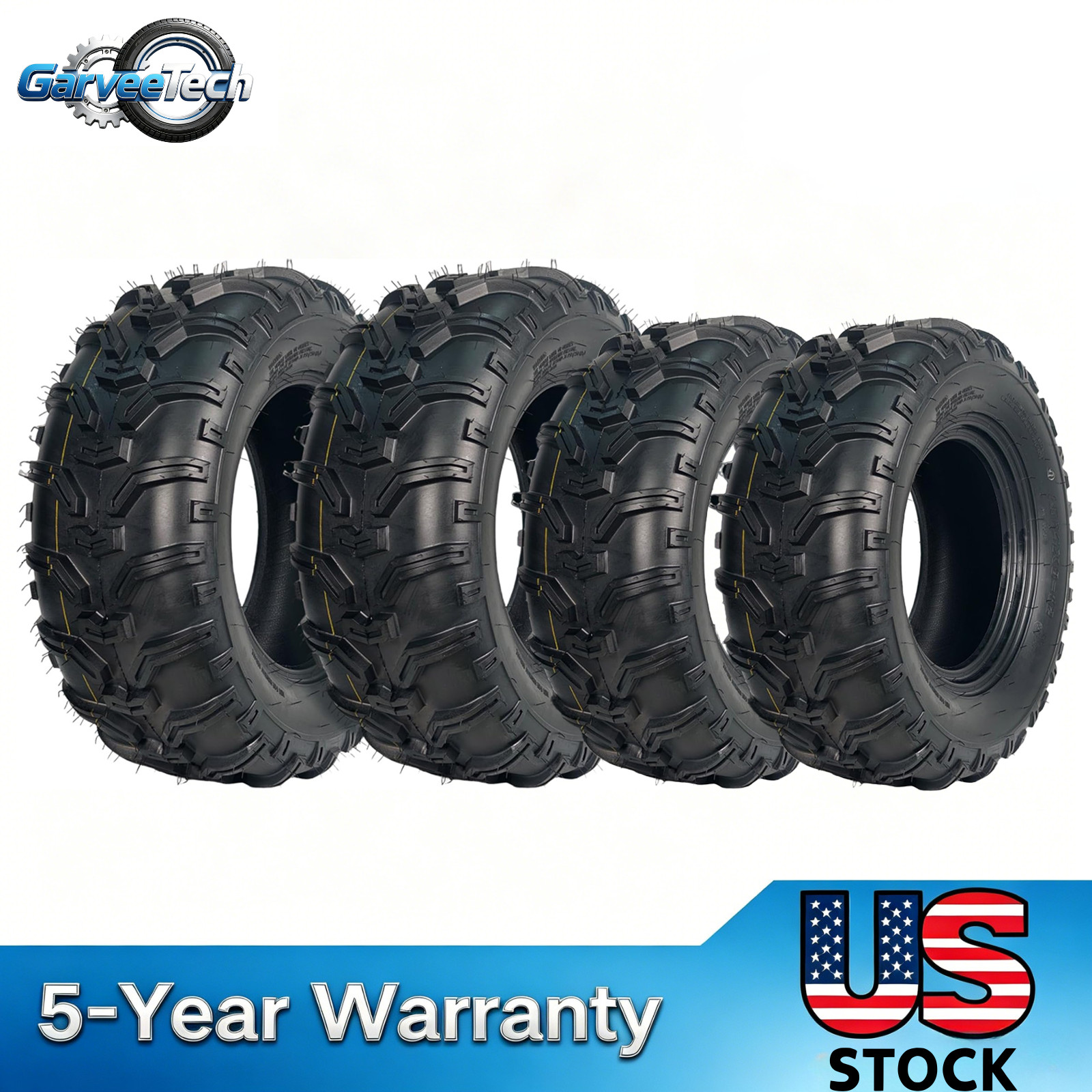 4 Pack 24x8x12 24x8-12 and 24x10-11 24x10x11 ATV UTV Tires 6PR All Terrain Mud