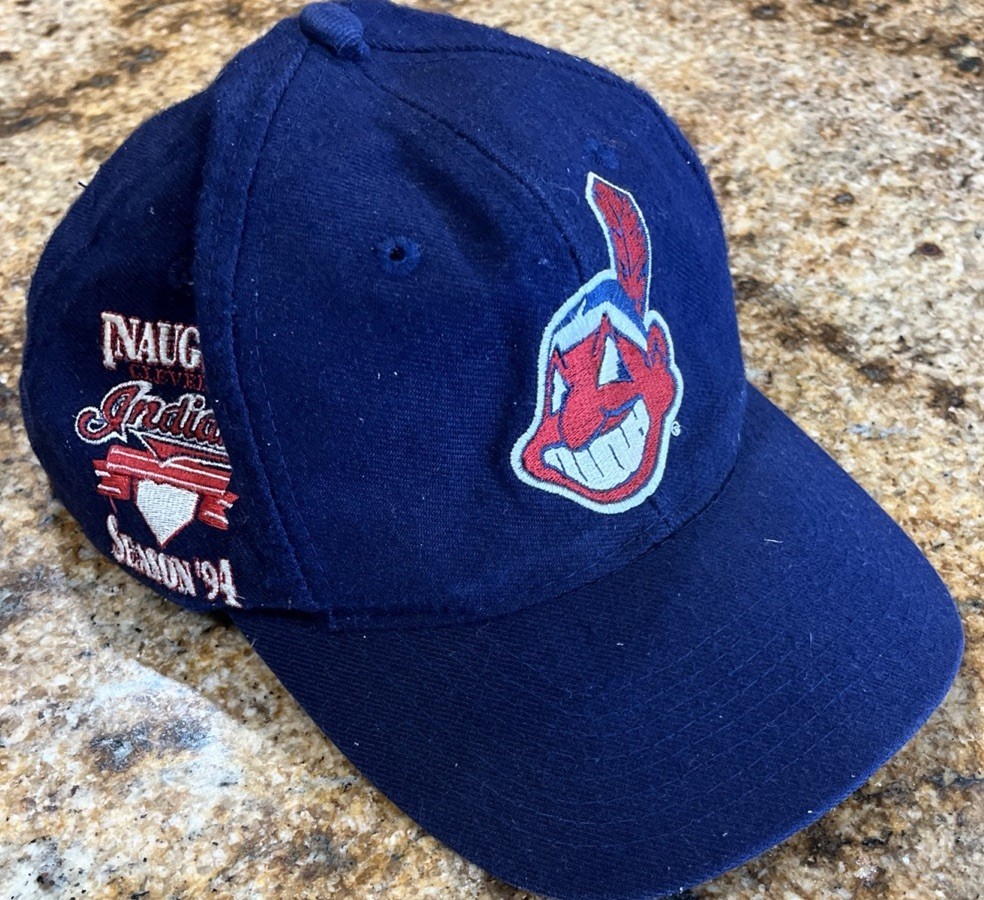Vtg Cleveland Indians Hat Jacobs Field 1994 Logo 7 Snapback Inaugural MLB Vtg Cleveland Indians Hat Jacobs Field 1994 Logo 7 Snapback Inaugural MLB