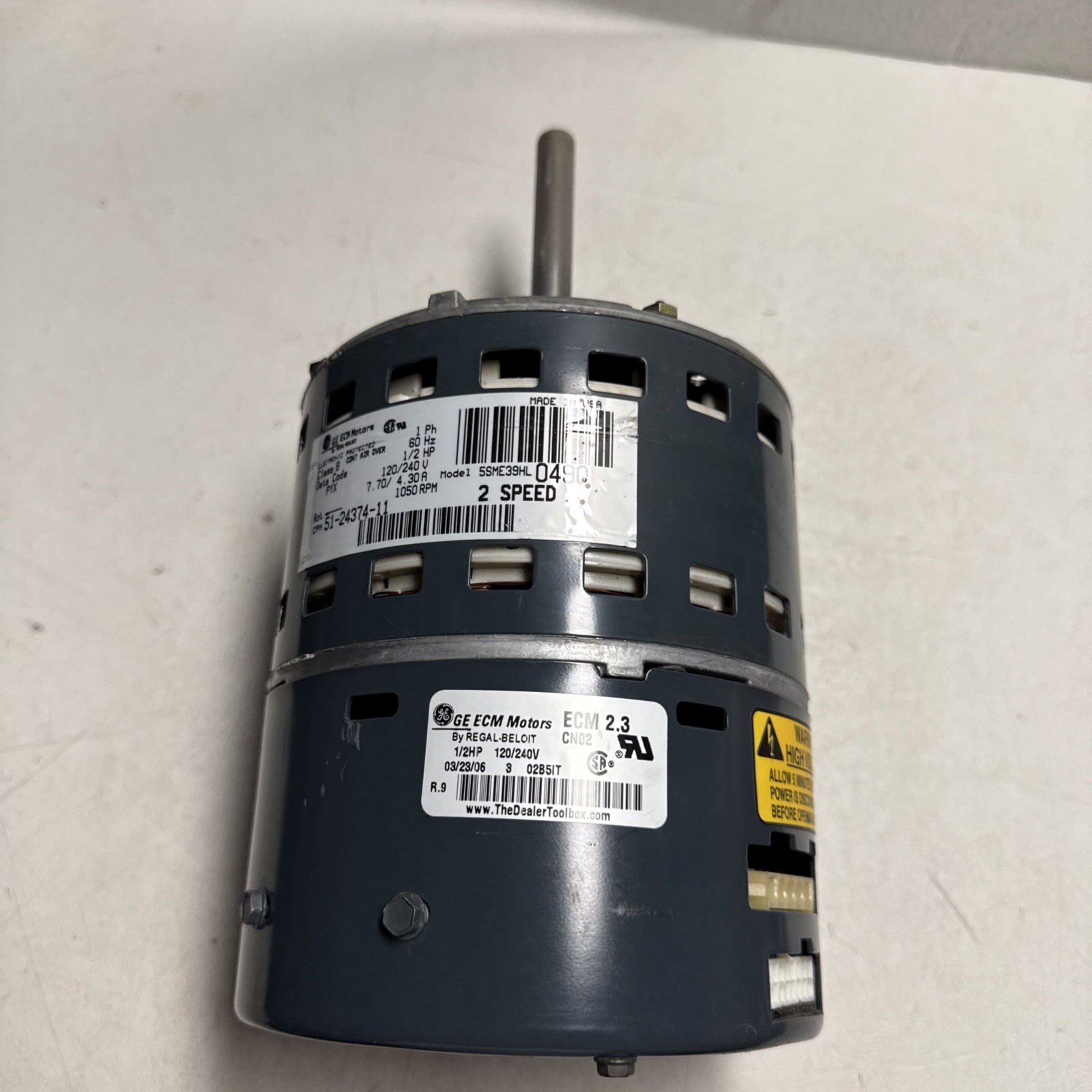 GE ECM Motor 5SME39HL0490 Blower Motor 51-24374-11 1/2 HP 2 Speed