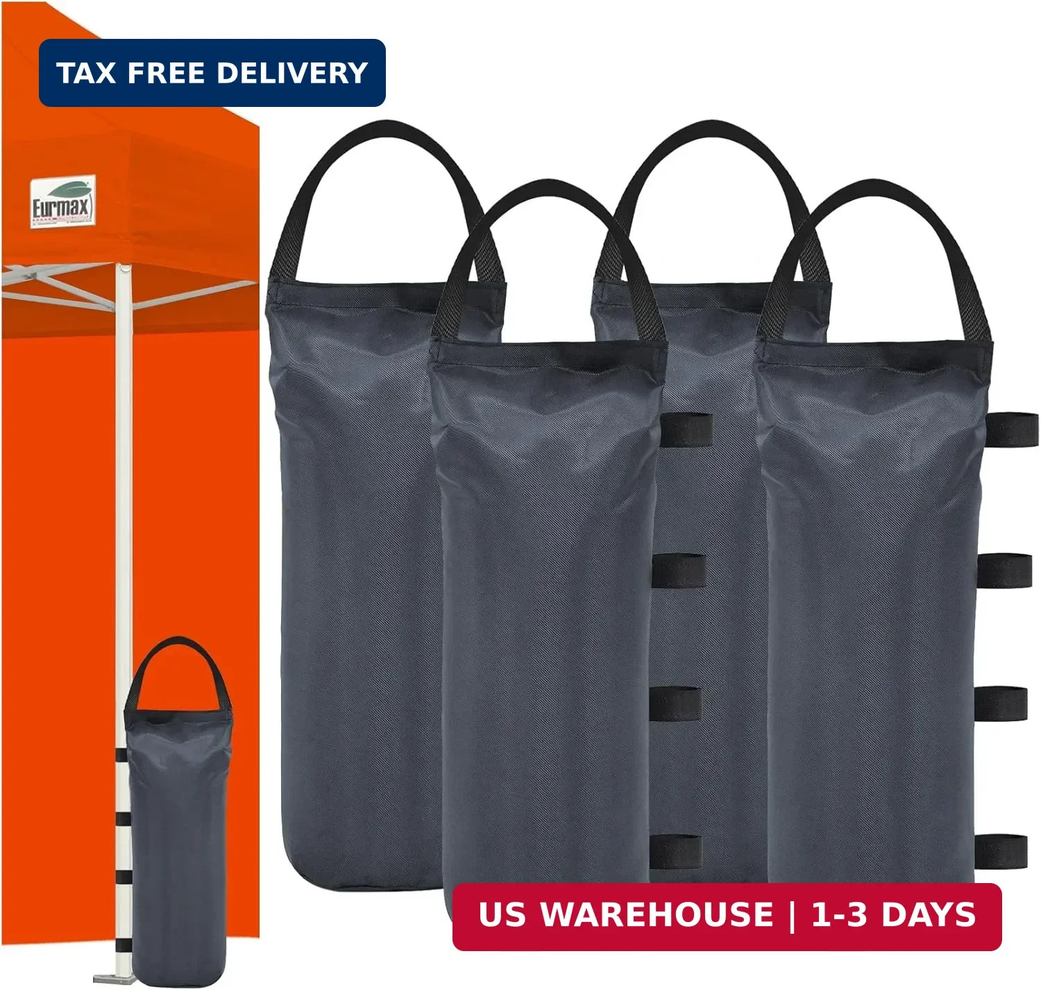 Eurmax USA 125LBS 4-Pack Universal Canopy Weights, Secure Wind Protection to Pre
