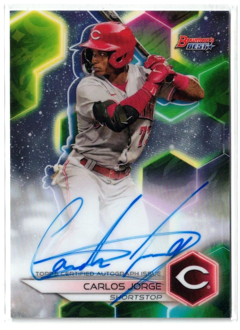 2023 Bowman's Best RC AUTO Carlos Jorge #B23-CJ Reds Rookie Autograph 2023 Bowman's Best RC AUTO Carlos Jorge #B23-CJ Reds Rookie Autograph