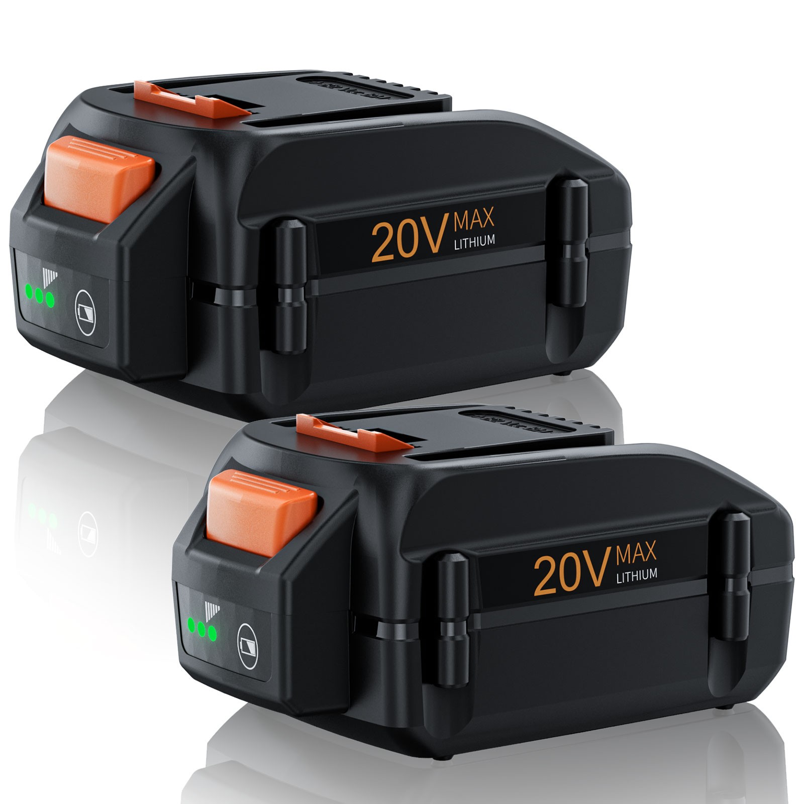 1-6PCS For WORX 8.0AH MAX Extend Lithium Battery 20 Volt WA3520 WA3525 WA3575