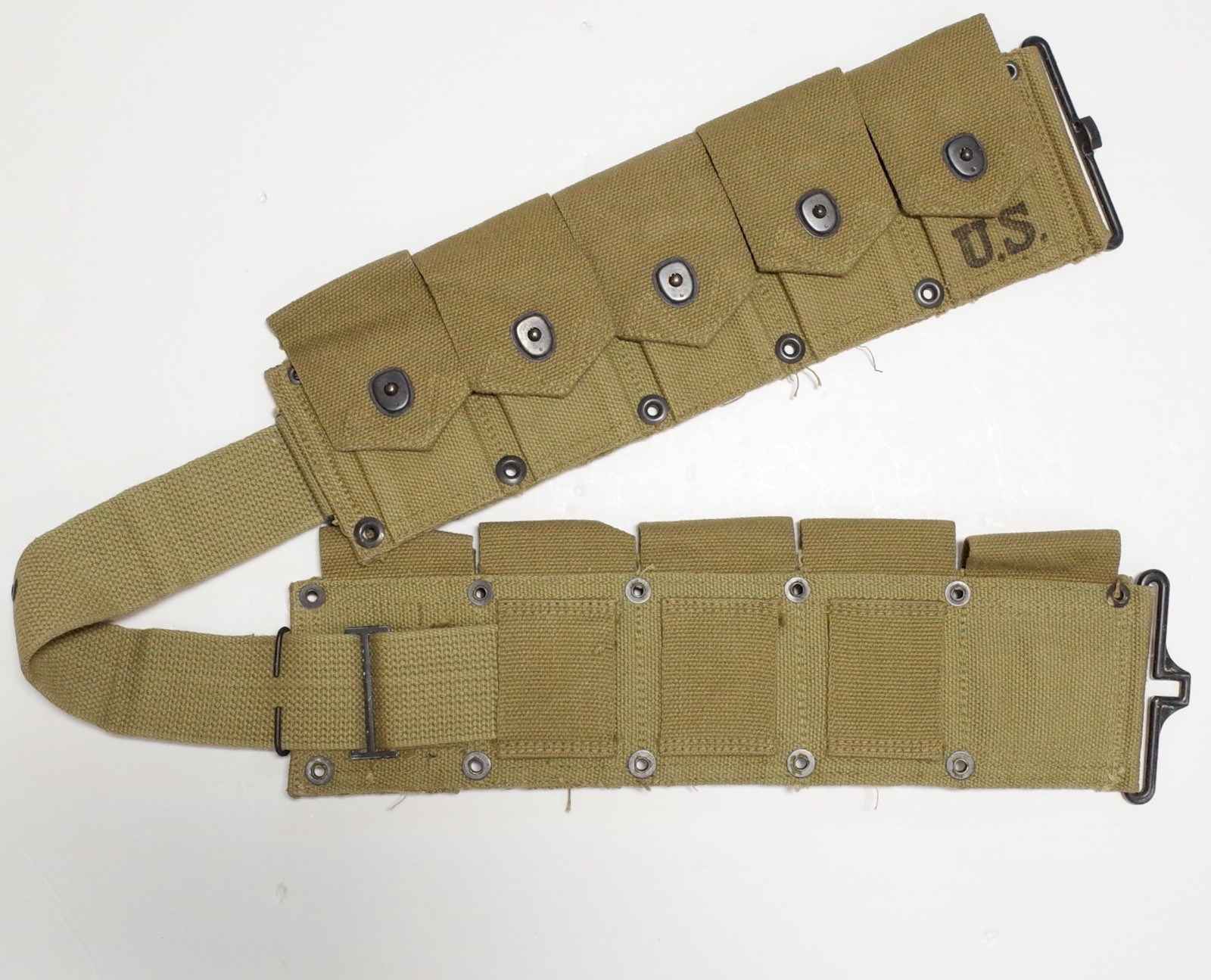 WWII Cartridge Belt M1923 10 Pocket Cartridge BELT • H.S.CO. 1943 M1 m1903 WWII Cartridge Belt M1923 10 Pocket Cartridge BELT • H.S.CO. 1943 M1 m1903