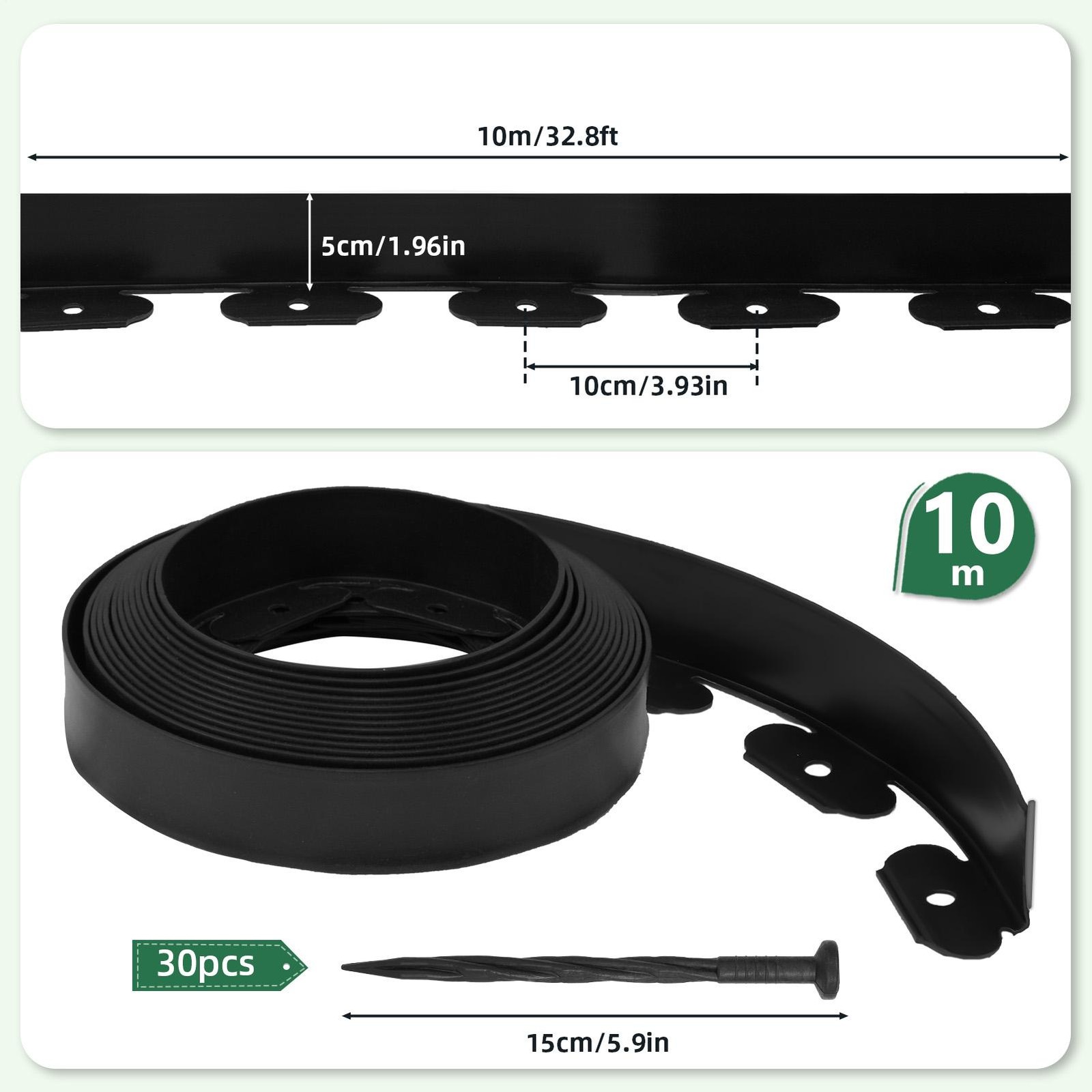Flexible Garden Landscape Edging No Dig Lawn Edging Border With Anchoring Spikes Flexible Garden Landscape Edging No Dig Lawn Edging Border With Anchoring Spikes