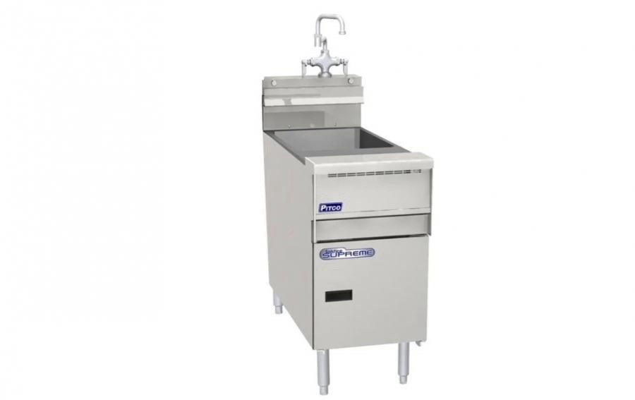 Pitco SSRS14 Gas Rinse Station w/ Faucet Unit Pair SSPG14 Gas - SSPE14 Electric