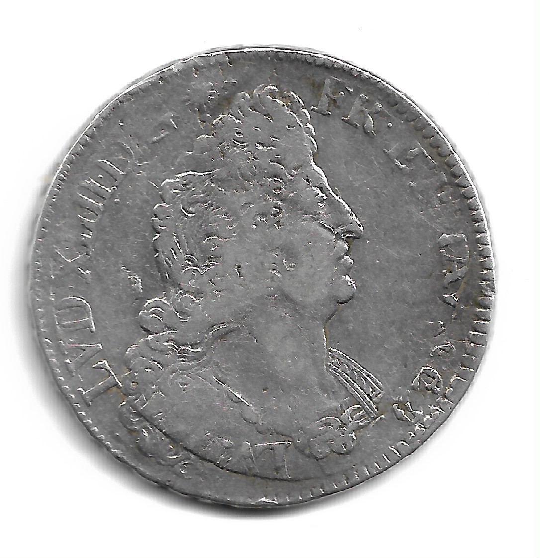 1694 France - LUDOVIC XIV ECU AUX PALMES - Silver