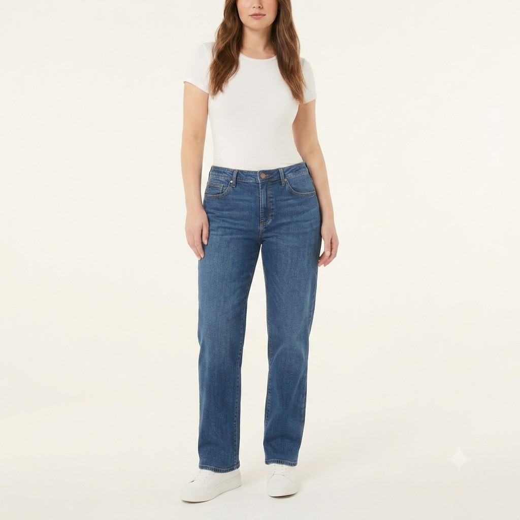 Seven7 Womens High Rise Loose Straight Leg Jeans Assorted Washes Sizes 4 6 12 14