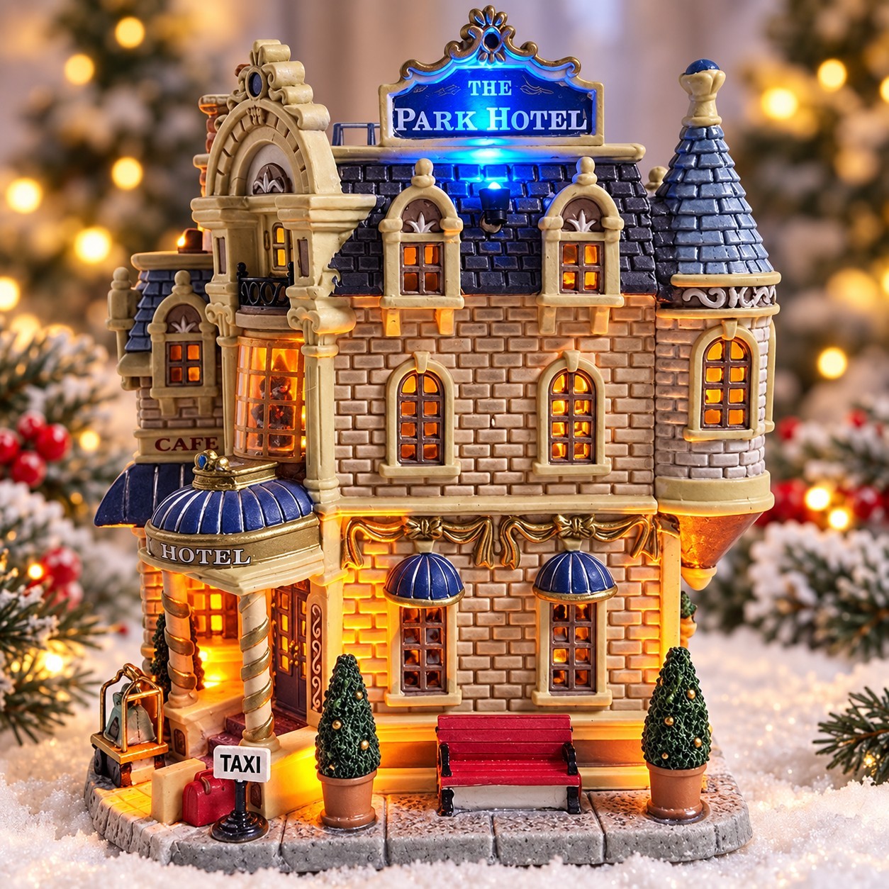 Lemax Caddington Village Park Hotel 75536 Lighted Building 2007 Retired With Box