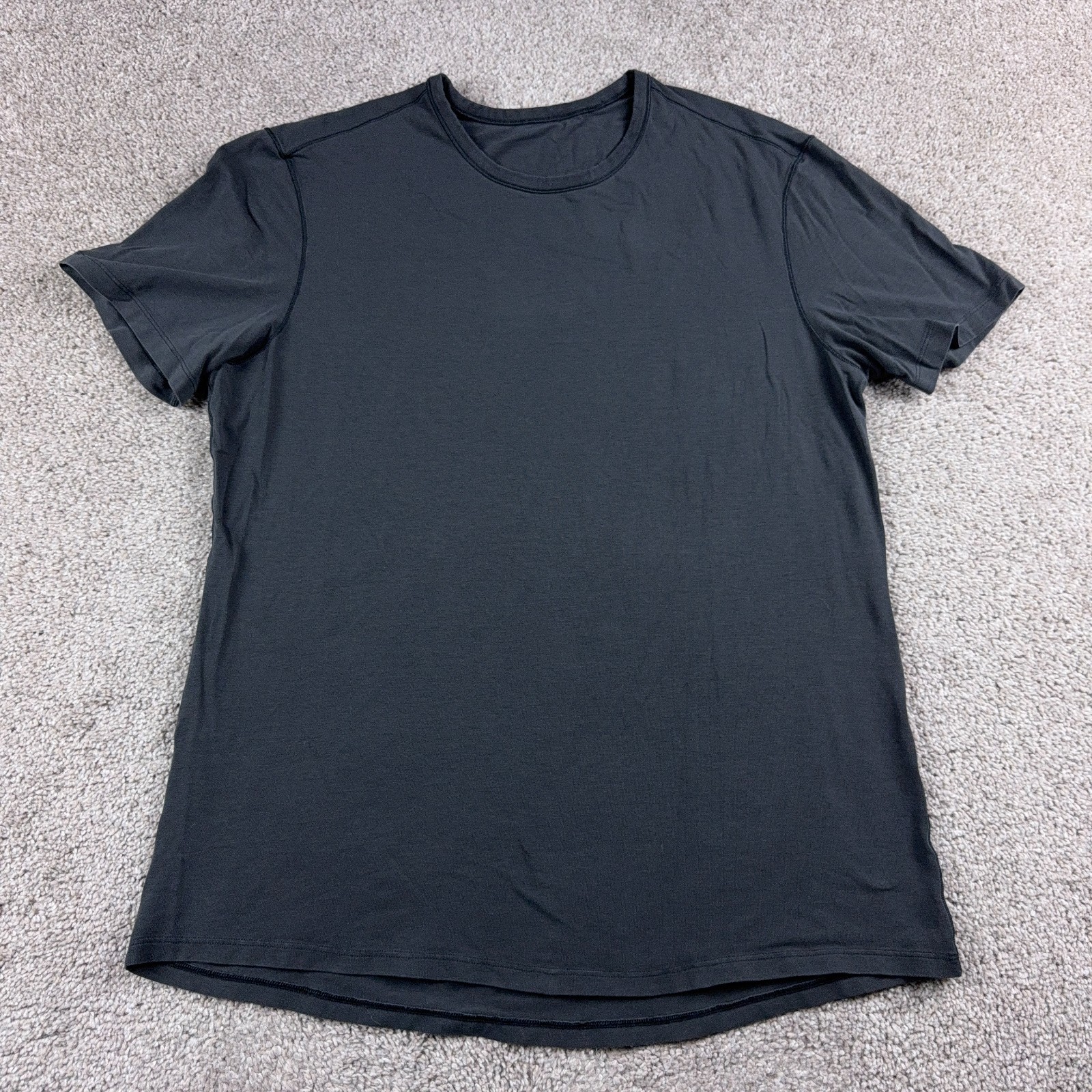 Lululemon Shirt Mens Large Gray Lightweight Crew Neck Casual Stretch Comfort