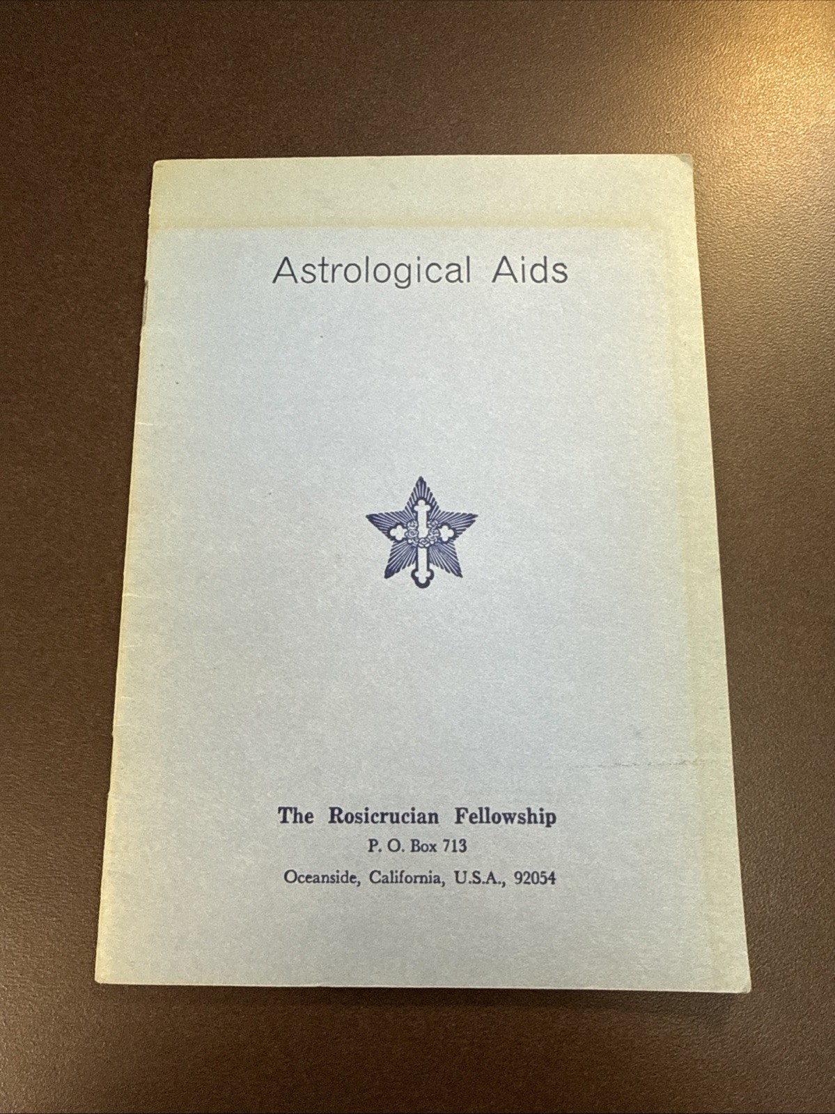 FIRST EDITION Astrological Aids Booklet Rosicrucian Fellowship Occult Heindel