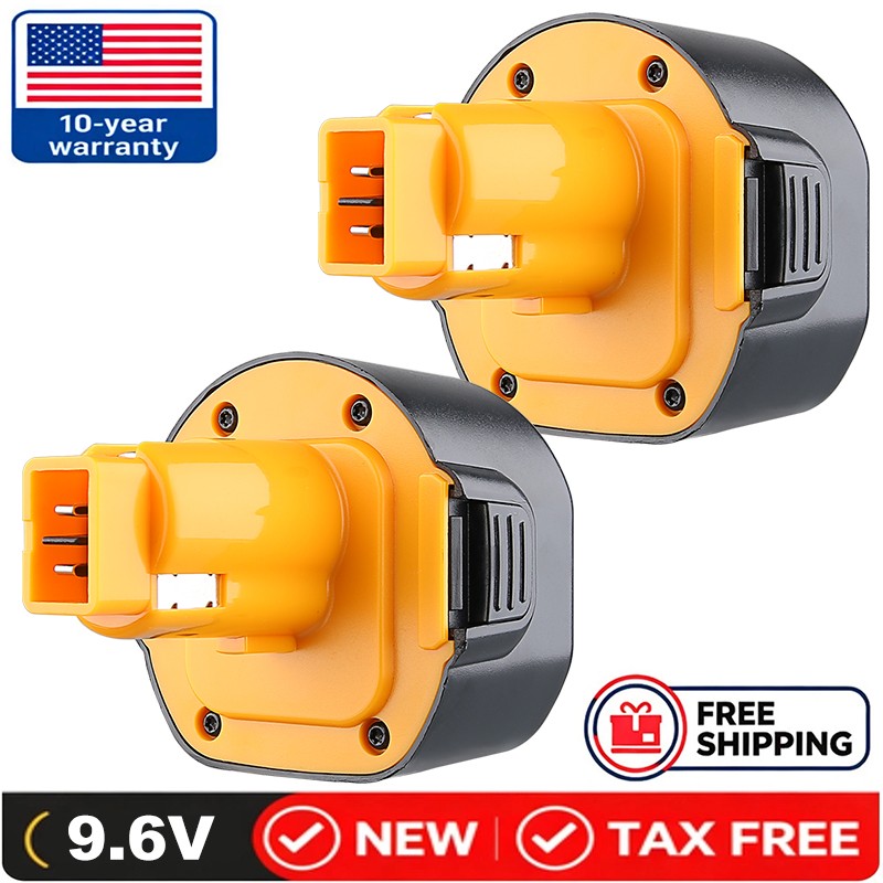 1~2PACK 9.6V Replacement Battery 9.6 Volt for DW9062 DW9061 DE9036 DE9062