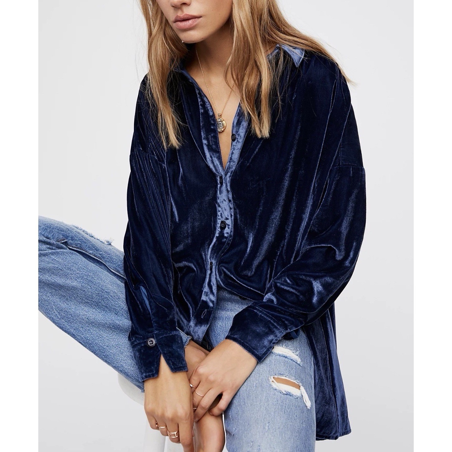 Maeve Anthropologie Navy Blue Velvet Button Down High Low Tunic Shirt Womens 0 Maeve Anthropologie Navy Blue Velvet Button Down High Low Tunic Shirt Womens 0