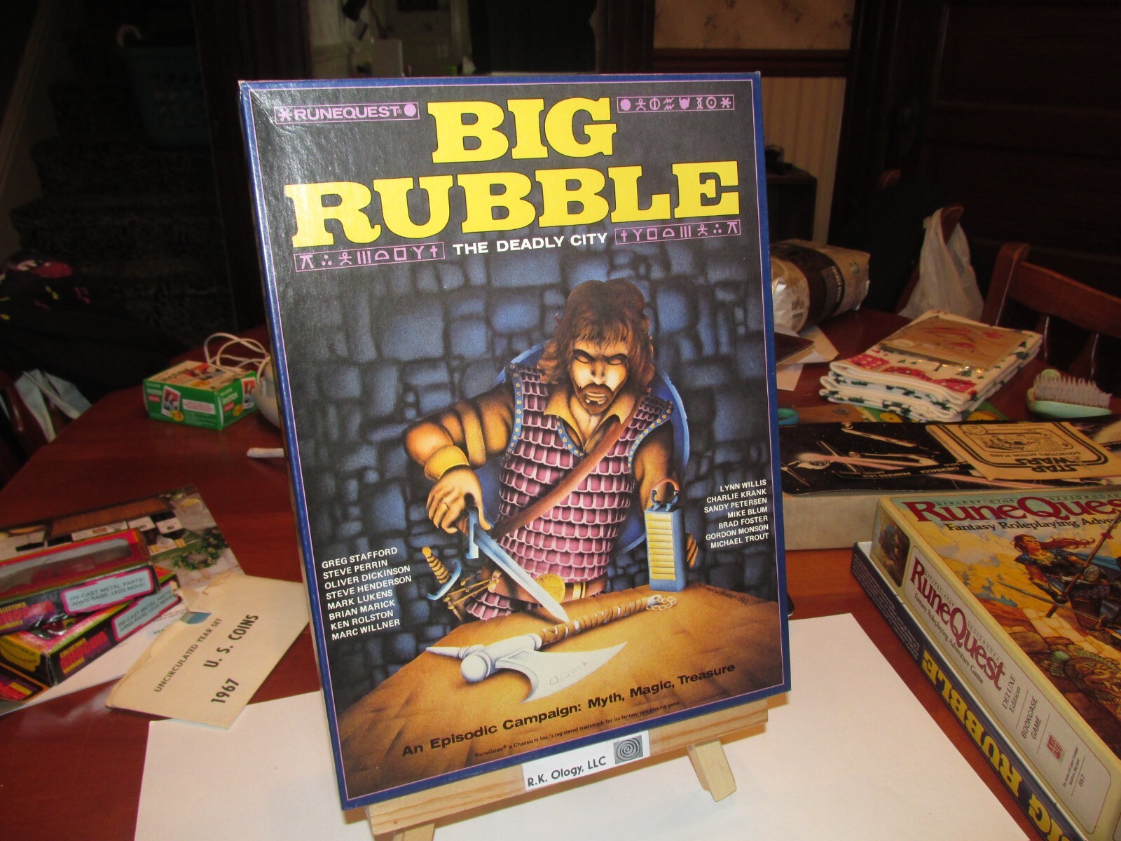 Chaosium Runequest Big Rubble EXC DEADLY CITY BOX SET WITH PAVIS AS FOUND 4022 Chaosium Runequest Big Rubble EXC DEADLY CITY BOX SET WITH PAVIS AS FOUND 4022