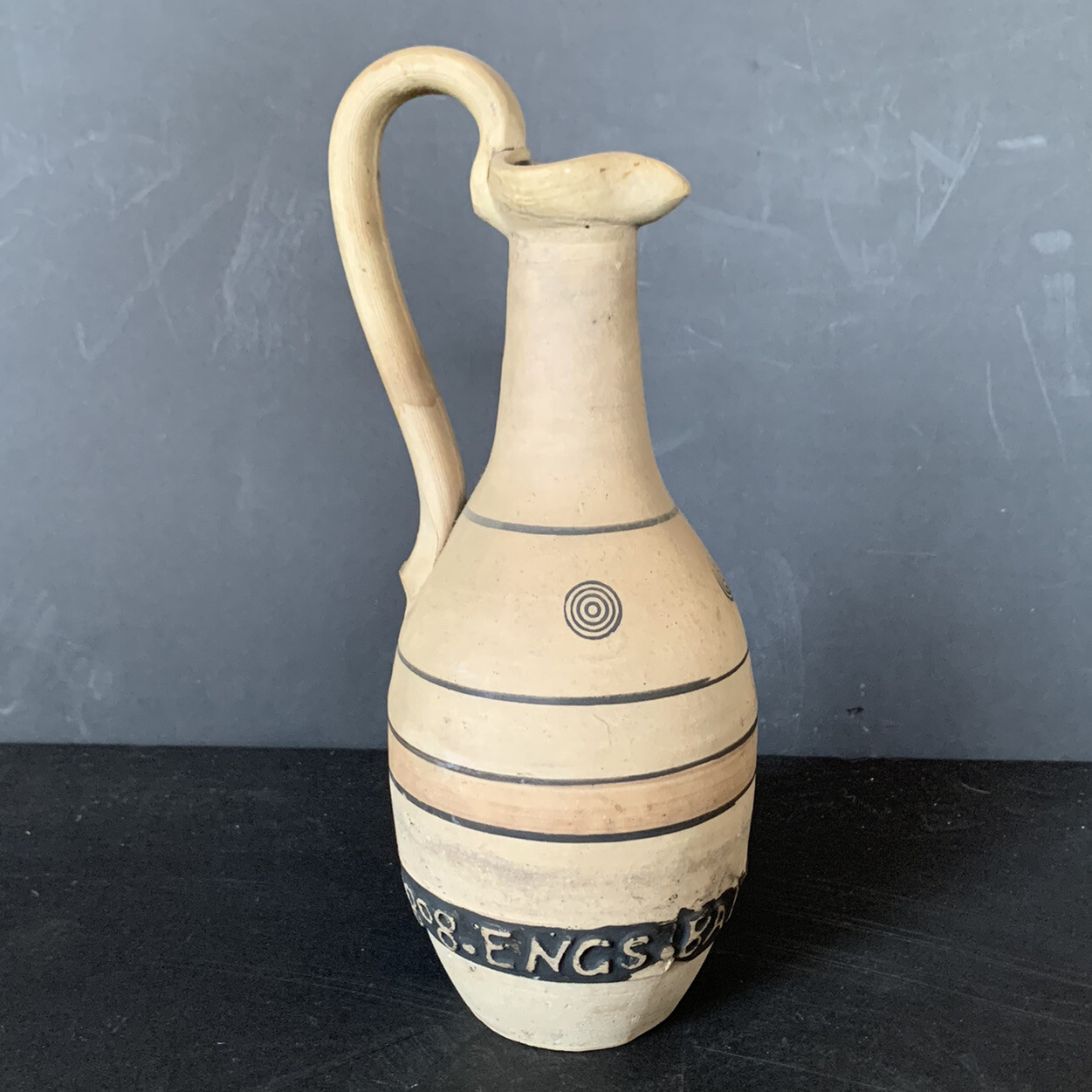 Antique New York 1808 ENG’s Baltimore Rye WHISKEY EARTHENWARE JUG Phillip Eng