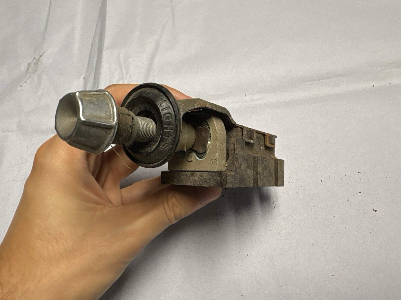 (1) 1958 Chevy Impala Lights Switch With Bezel, OEM, Not Working