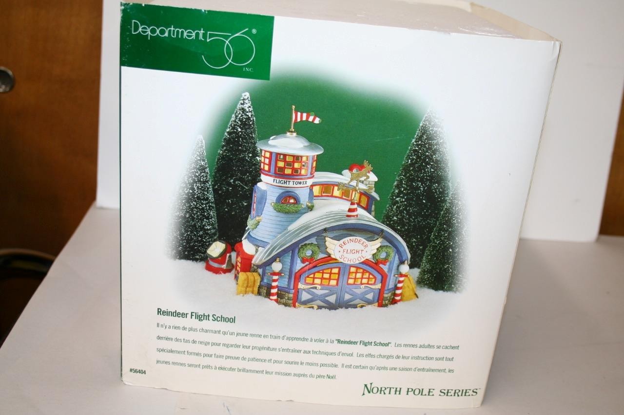 Dept 56 Reindeer Flight School #56404 North Pole Series Retired NIB
