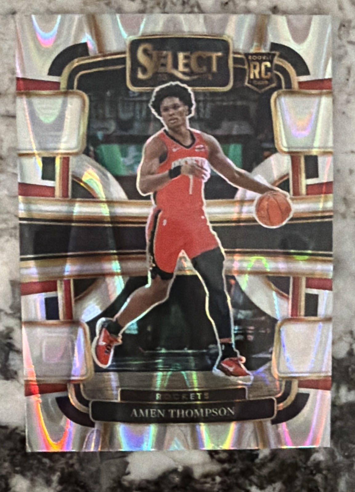 2023-24 Panini Select - Concourse Amen Thompson #96 Tectonic Prizm (RC)