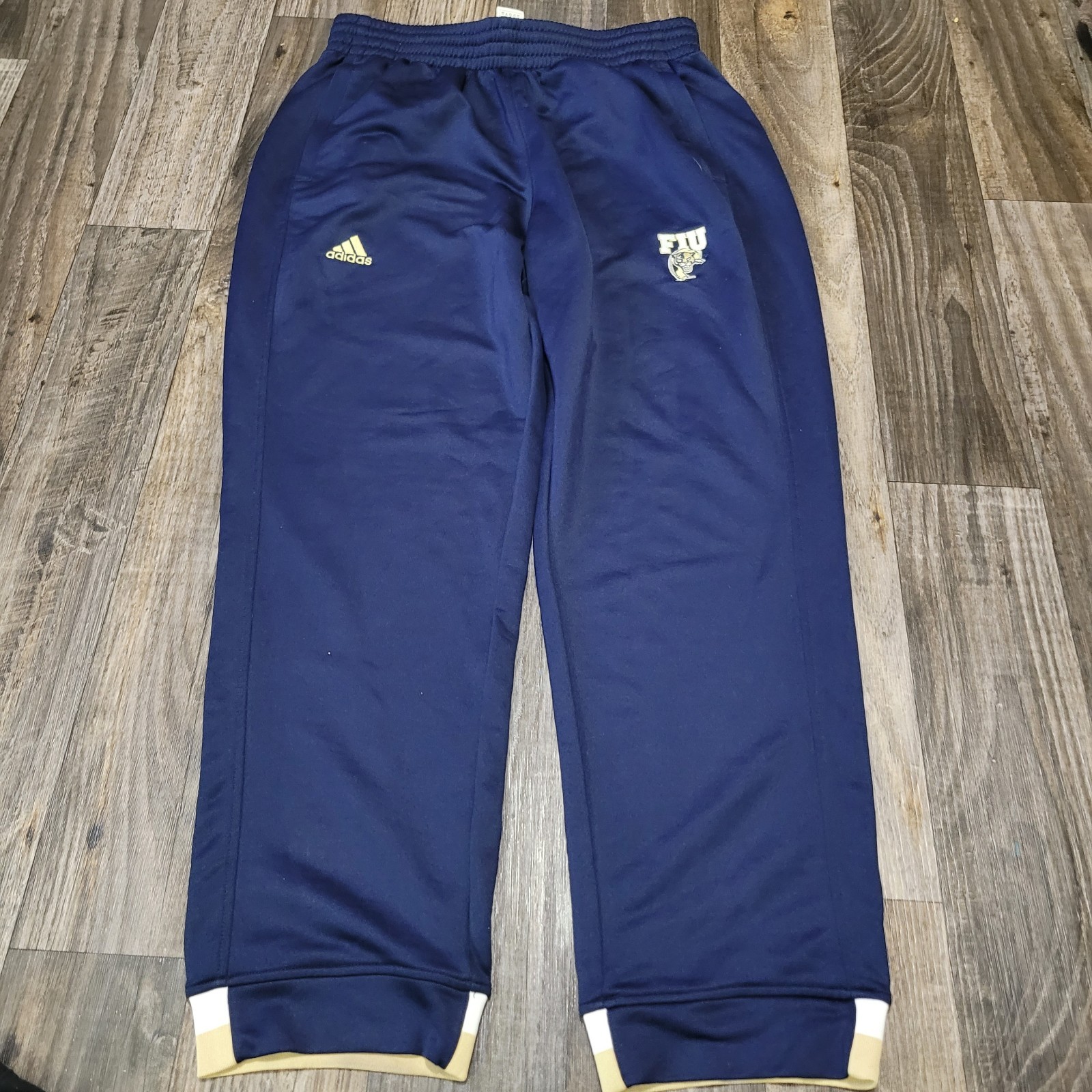 FIU Panthers Pants Women Large Blue Navy FIU Jogger Logo Player Issued Worn FIU Panthers Pants Women Large Blue Navy FIU Jogger Logo Player Issued Worn