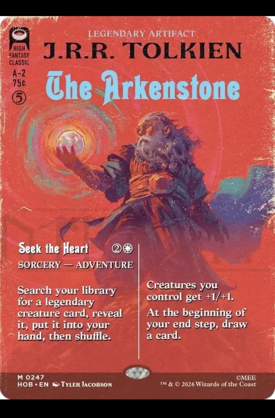 The Arkenstone (Poster Art) Foil The Hobbit The Lord of the Rings Playtest Card