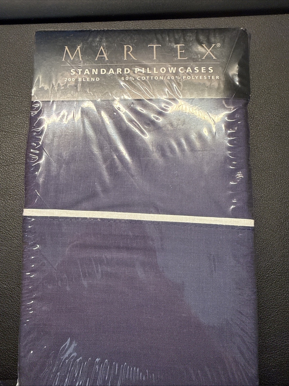 Martex Solids Standard Pillowcase In TFE Navy 200 Thread Count Set of 2 New NIP Martex Solids Standard Pillowcase In TFE Navy 200 Thread Count Set of 2 New NIP