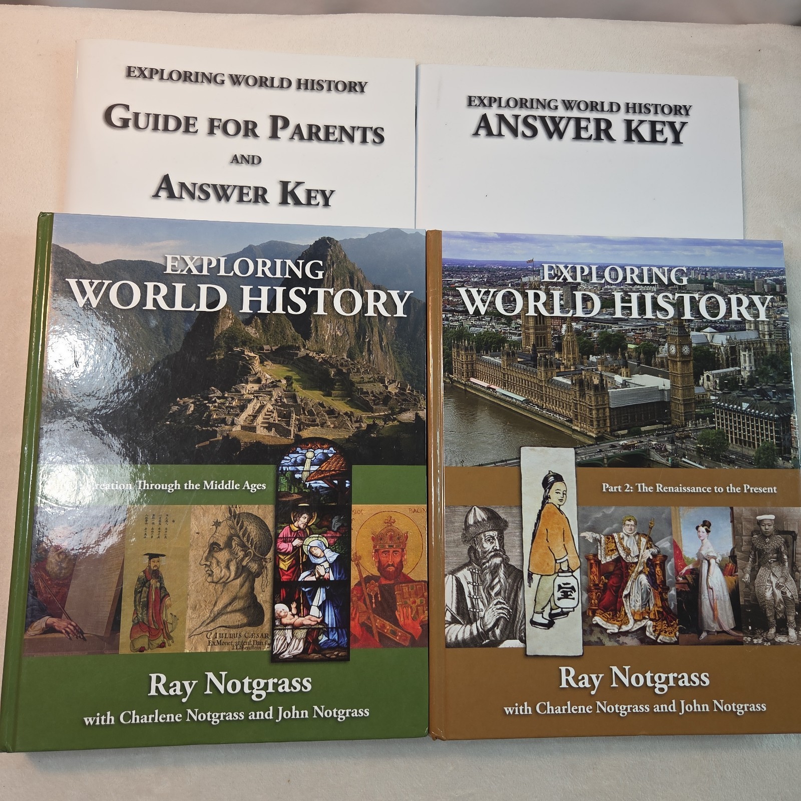 Notgrass Exploring World History Parts 1 & 2 Hardcover Set w/ Answer Key + Notgrass Exploring World History Parts 1 & 2 Hardcover Set w/ Answer Key +