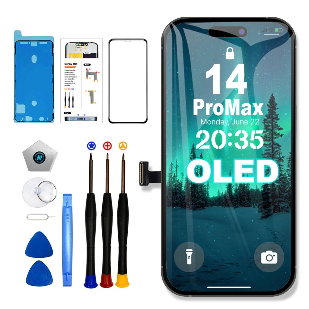 OLED For iPhone 14 Pro Max Screen Replacement FHD Display Digitizer Repair Kit