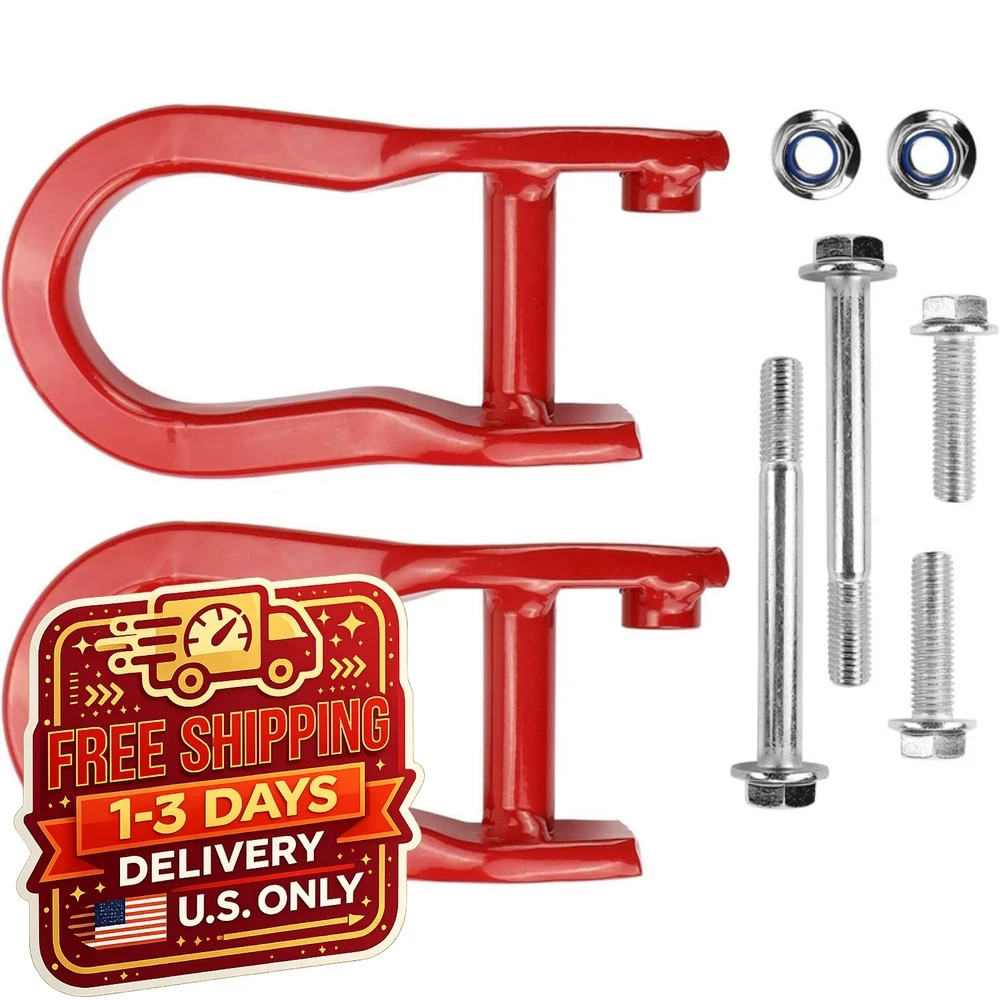 2Pcs Red Front Tow Hooks 84192871 for 2019-2024 Chevy Silverado GMC Sierra 1500