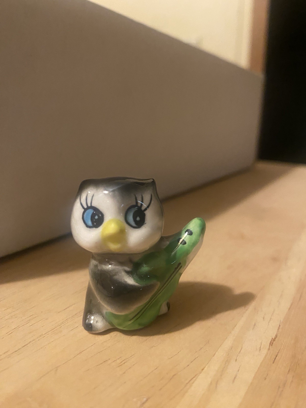 Vtg Japan Ceramic Owl Figurine Cute Kawaii Mid Century Animal Collectible
