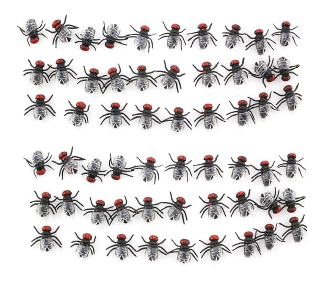100pcs Plastic Flies Joke Novelty Toys 100pcs Plastic Flies Joke Novelty Toys