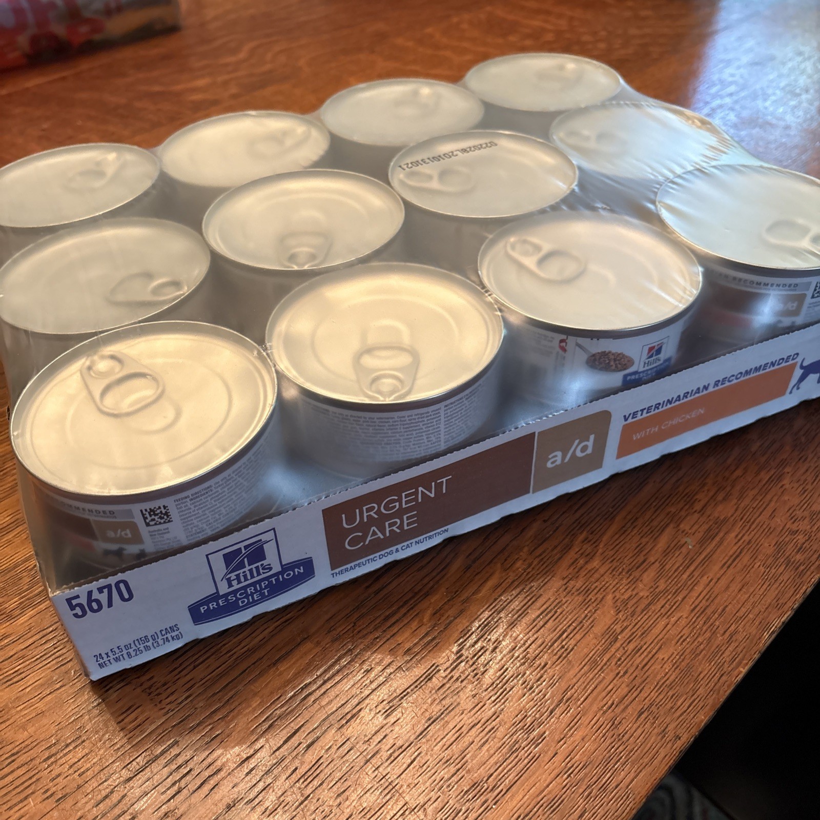 24x HILL'S DIET WET DOG & CAT FOOD URGENT CARE a/d 5.5oz EA BB02/2028