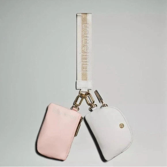 Lululemon Athletica Dual Pouch Wristlet Pink Lululemon Athletica Dual Pouch Wristlet Pink