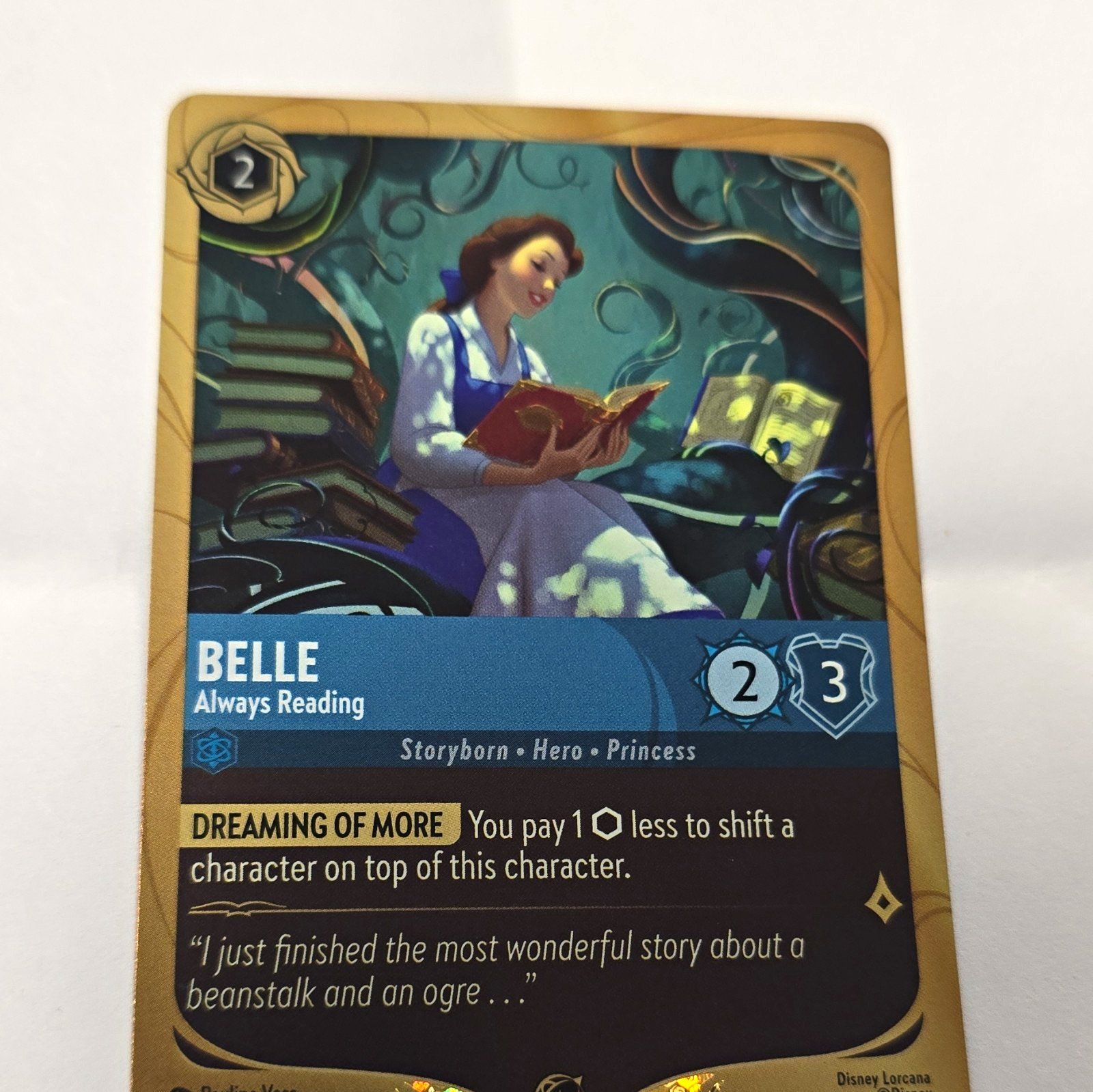 Ravensburger Disney Lorcana Belle - Always Reading 9/204 Foil Sapphire EN