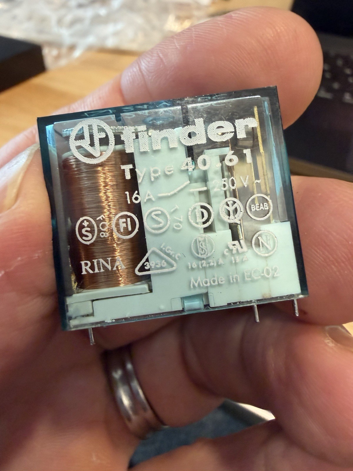 Finder 40.61 Relays - 9 Total