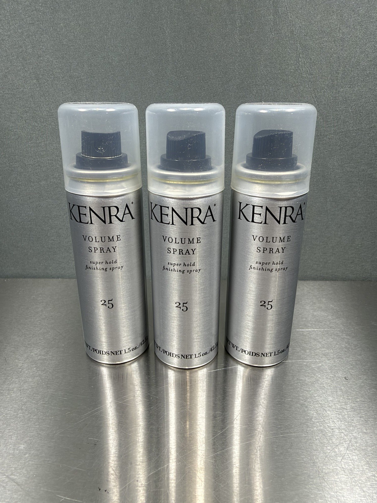KENRA VOLUME SPRAY HAIR SPRAY #25 1.5 OZ 3 PACK ~ NEW PACKAGE ~ 