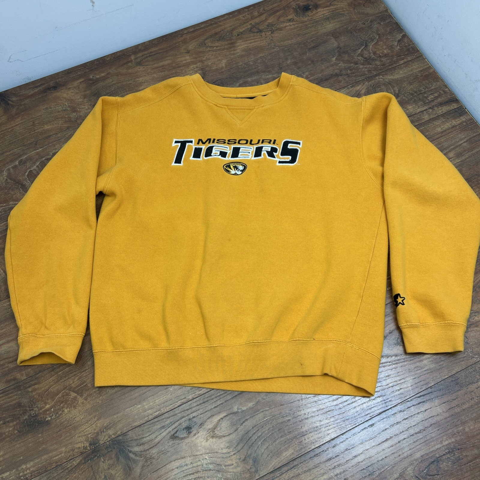 Vintage Starter Missouri Tigers Sweatshirt Mens Large Gold USA Crewneck 80s 90s