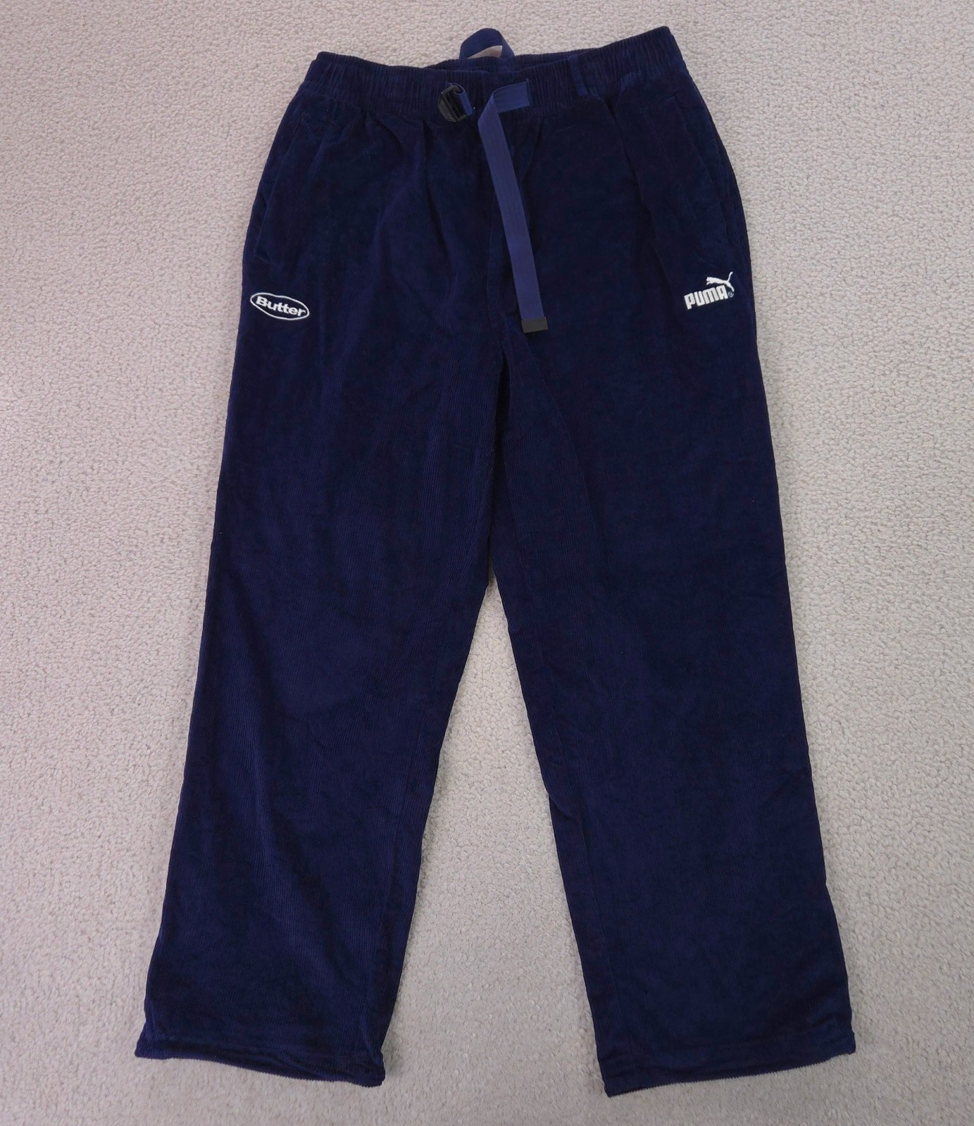 Puma Butter Goods Corduroy Pants Mens Medium Belted Baggy Wide Leg Skateboarding Puma Butter Goods Corduroy Pants Mens Medium Belted Baggy Wide Leg Skateboarding