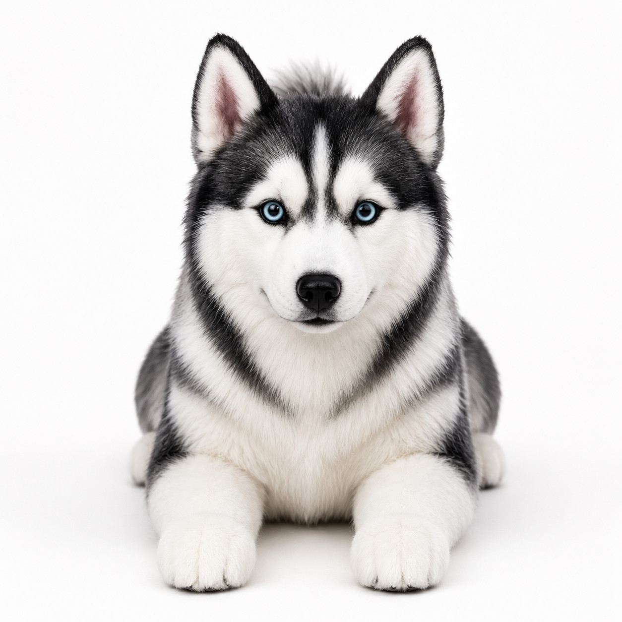 DragonMoss Siberian Husky Plush Dog Realistic Handmade Stuffed Animal Gift