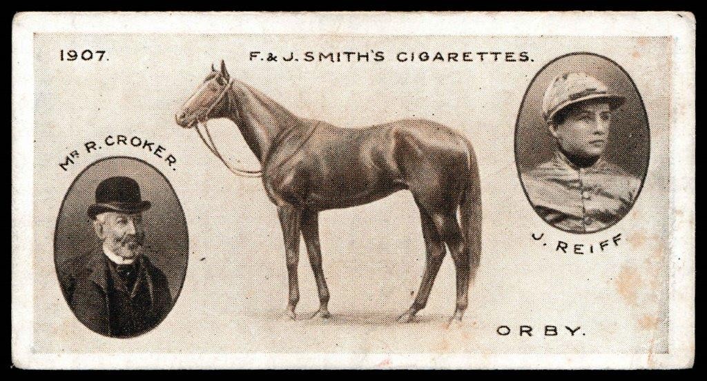 1913 Smith's Derby Winners #45 John Reiff HOF-Orby 1913 Smith's Derby Winners #45 John Reiff HOF-Orby