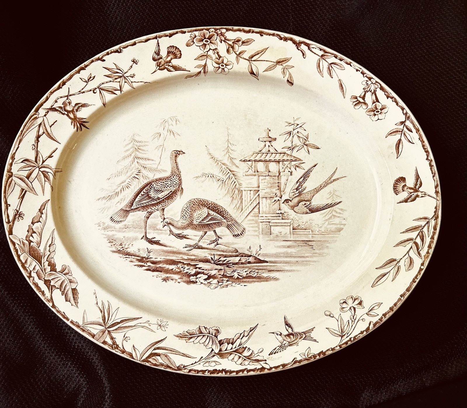 Antique 1870s Ridgway INDUS Aesthetics Movement - 12.5” x 16” LARGE PLATTER Antique 1870s Ridgway INDUS Aesthetics Movement - 12.5” x 16” LARGE PLATTER